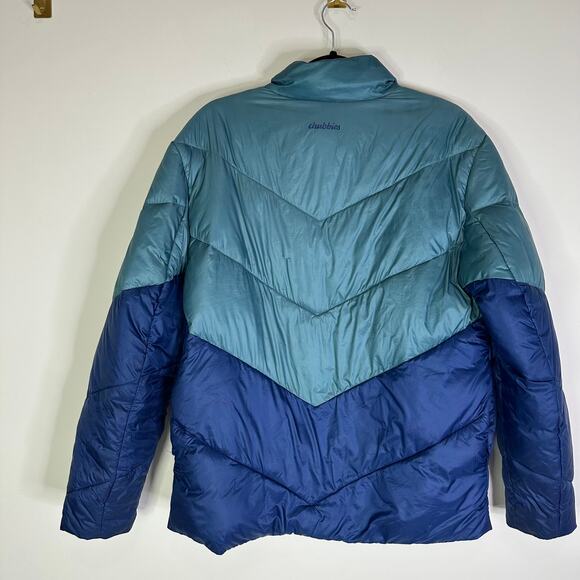 Chubbies Mens Blue Colorblock Wanders Club Full Zip Puffer Coat Size Medium - Picture 4 of 5
